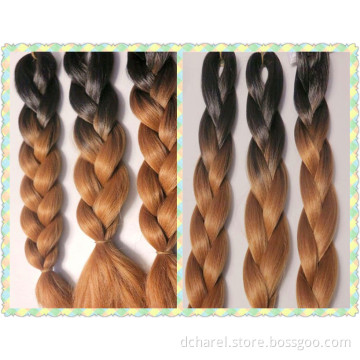 Cheap Price Faded Two Tone Ombre Black/Brown Color X-Pression Braiding Hair